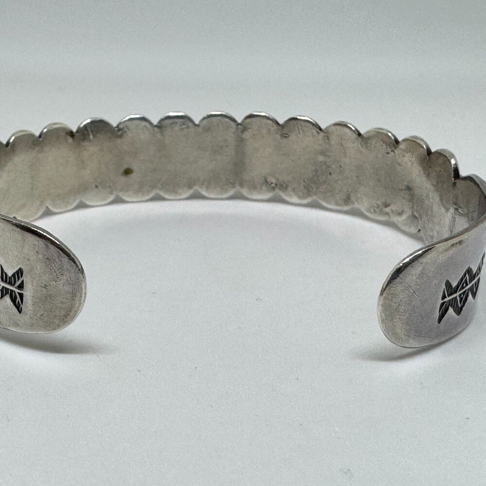 Vintage Sterling Silver Native American Cuff - Picture 3 of 5